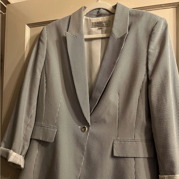 Blazer Femme Tahari Noir Et Blanc Taille 12 - Neuf Avec étiquettes, Style Coloré